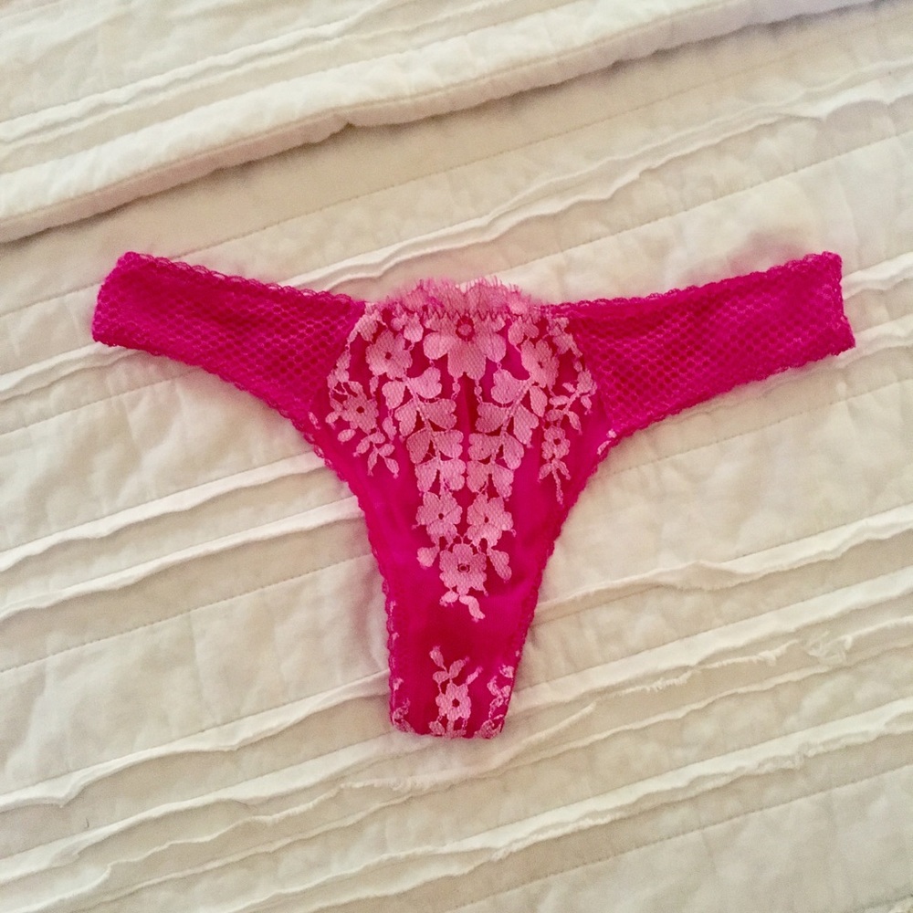 Hot pink thong